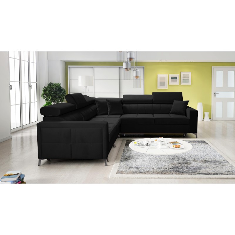 Ecksofa Oslo IV mit Schlaffunktion und Bettkasten Velvet, Jaguar 2183 Ecksofa Oslo IV mit Schlaffunktion und Bettkasten Velvet, Jaguar 2183