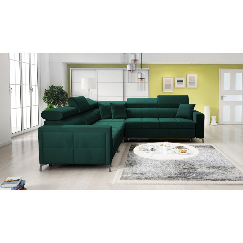 Ecksofa Oslo IV mit Schlaffunktion und Bettkasten Velvet, Jaguar 2185 Ecksofa Oslo IV mit Schlaffunktion und Bettkasten Velvet, Jaguar 2185