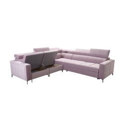 Ecksofa Oslo IV mit Schlaffunktion und Bettkasten Velvet, Jaguar 2186 Ecksofa Oslo IV mit Schlaffunktion und Bettkasten Velvet, Jaguar 2186
