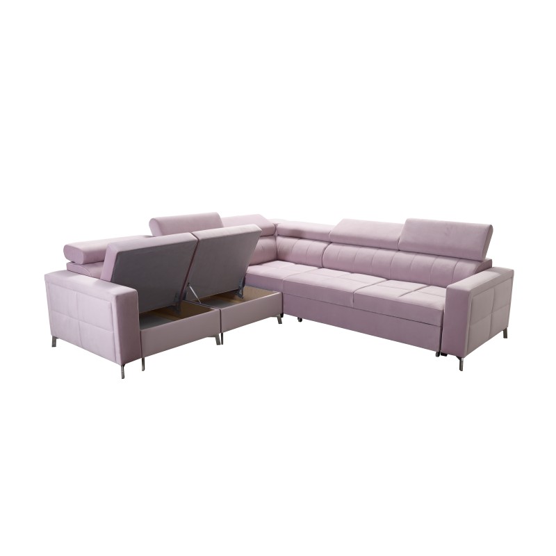 Ecksofa Oslo IV mit Schlaffunktion und Bettkasten Velvet, Jaguar 2186 Ecksofa Oslo IV mit Schlaffunktion und Bettkasten Velvet, Jaguar 2186