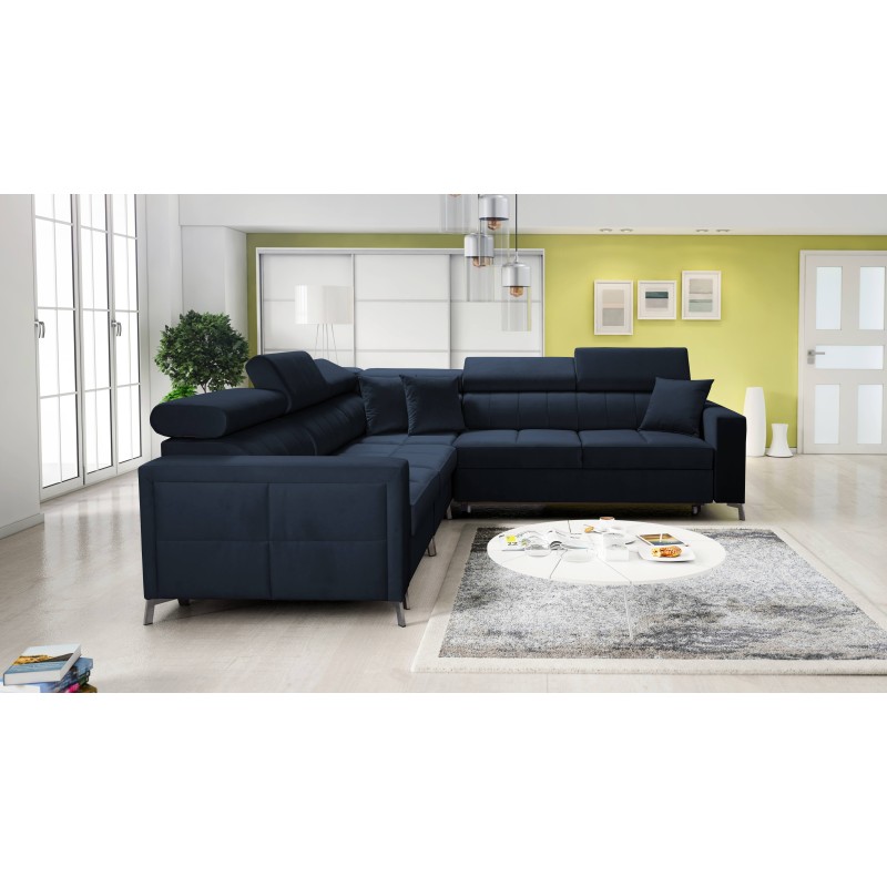 Ecksofa Oslo IV mit Schlaffunktion und Bettkasten Velvet, Jaguar 2186 Ecksofa Oslo IV mit Schlaffunktion und Bettkasten Velvet, Jaguar 2186