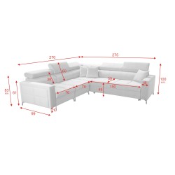 Ecksofa Oslo IV mit Schlaffunktion und Bettkasten Velvet, Jaguar 2191 Ecksofa Oslo IV mit Schlaffunktion und Bettkasten Velvet, Jaguar 2191