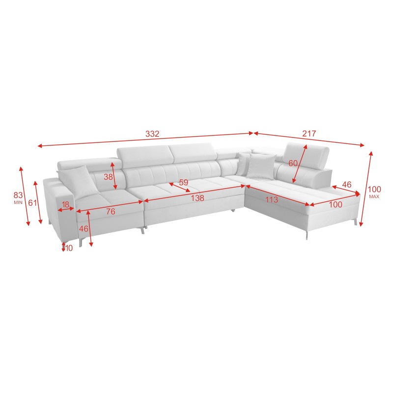 Oslo X Mini Ecksofa mit Schlaffunktion und Bettkasten Oslo X Mini Ecksofa mit Schlaffunktion und Bettkasten