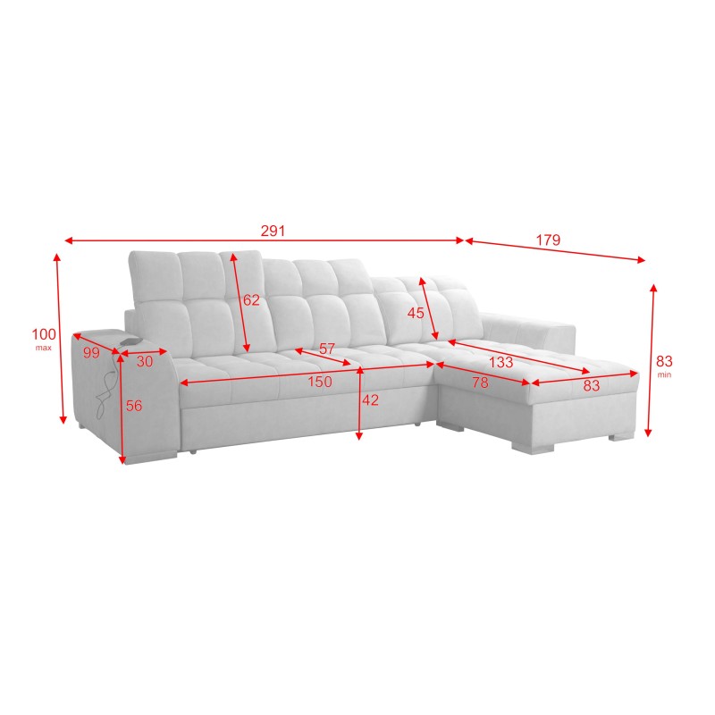 Prisma I Ecksofa mit Schlaffunktion und USB-Anschluss - Komfort und Eleganz in einem. Prisma I Ecksofa mit Schlaffunktion und USB-Anschluss - Komfort und Eleganz in einem.