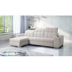 Prisma I corner sofa with a sleeping function and USB port - comfort and elegance in one.