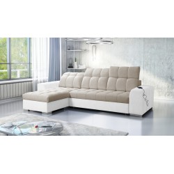 Prisma I corner sofa with a sleeping function and USB port - comfort and elegance in one.
