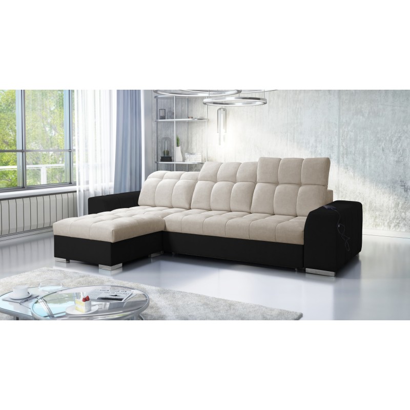 Prisma I Ecksofa mit Schlaffunktion und USB-Anschluss - Komfort und Eleganz in einem. Prisma I Ecksofa mit Schlaffunktion und USB-Anschluss - Komfort und Eleganz in einem.