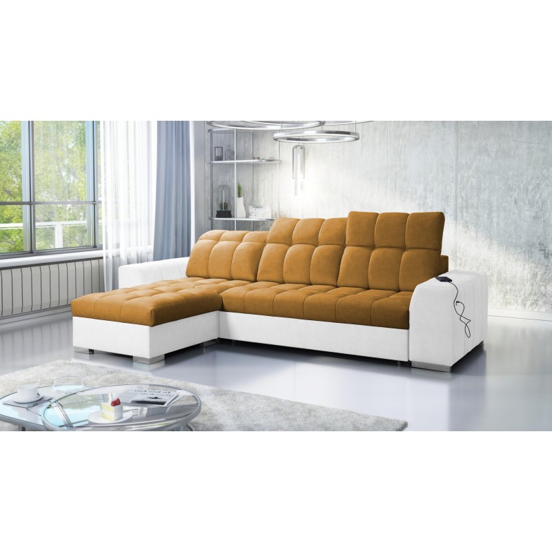 Prisma I Ecksofa mit Schlaffunktion und USB-Anschluss - Komfort und Eleganz in einem. Prisma I Ecksofa mit Schlaffunktion und USB-Anschluss - Komfort und Eleganz in einem.