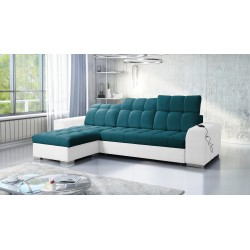 Prisma I corner sofa with a sleeping function and USB port - comfort and elegance in one.