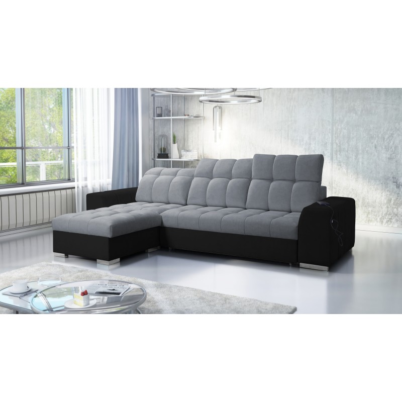 Prisma I Ecksofa mit Schlaffunktion und USB-Anschluss - Komfort und Eleganz in einem. Prisma I Ecksofa mit Schlaffunktion und USB-Anschluss - Komfort und Eleganz in einem.