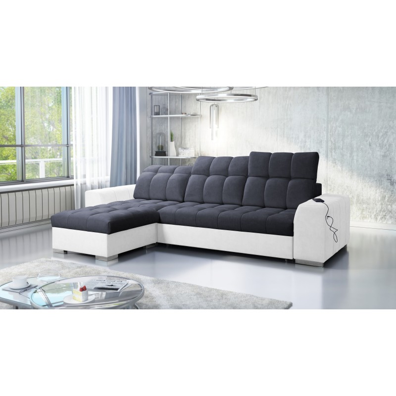 Prisma I Ecksofa mit Schlaffunktion und USB-Anschluss - Komfort und Eleganz in einem. Prisma I Ecksofa mit Schlaffunktion und USB-Anschluss - Komfort und Eleganz in einem.