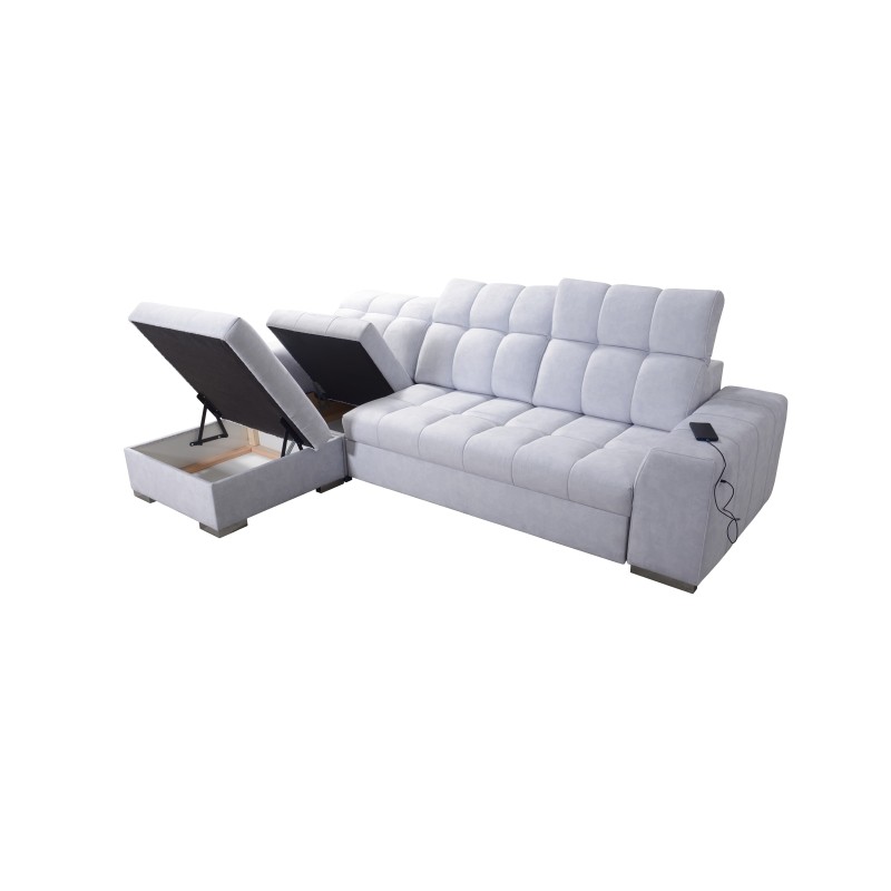 Prisma I Ecksofa mit Schlaffunktion und USB-Anschluss - Komfort und Eleganz in einem. Prisma I Ecksofa mit Schlaffunktion und USB-Anschluss - Komfort und Eleganz in einem.