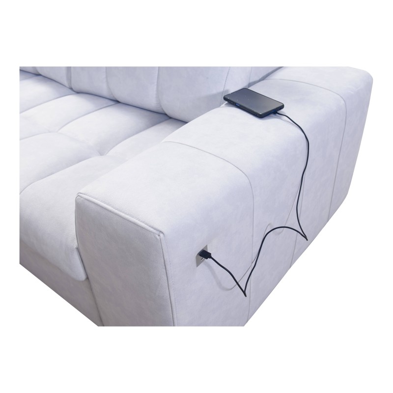 Narożnik Prisma II z funkcją spania w tkaninie Velvet | Pet friendly, Terra 06 + Ecoskóra | Twoje idealne miejsce do relaksu Narożnik Prisma II z funkcją spania w tkaninie Velvet | Pet friendly, Terra 06 + Ecoskóra | Twoje idealne miejsce do relaksu