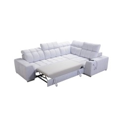 Narożnik Prisma II z funkcją spania w tkaninie Velvet | Pet friendly, Terra 06 + Ecoskóra | Twoje idealne miejsce do relaksu Narożnik Prisma II z funkcją spania w tkaninie Velvet | Pet friendly, Terra 06 + Ecoskóra | Twoje idealne miejsce do relaksu