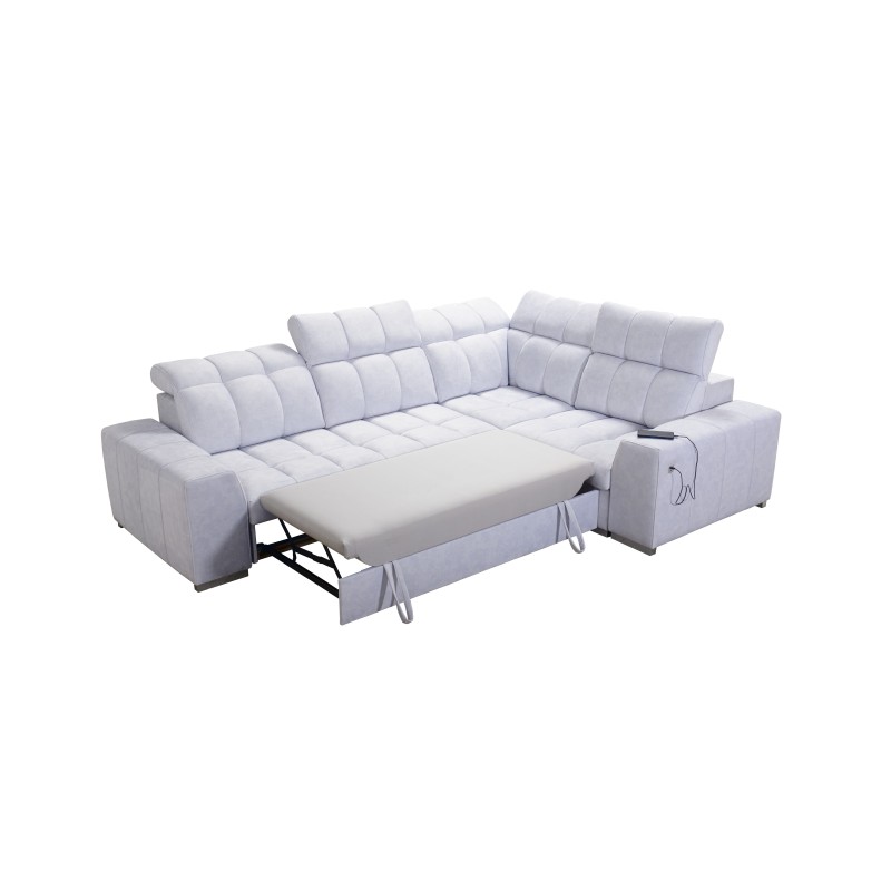 Narożnik Prisma II z funkcją spania w tkaninie Velvet | Pet friendly, Terra 06 + Ecoskóra | Twoje idealne miejsce do relaksu Narożnik Prisma II z funkcją spania w tkaninie Velvet | Pet friendly, Terra 06 + Ecoskóra | Twoje idealne miejsce do relaksu