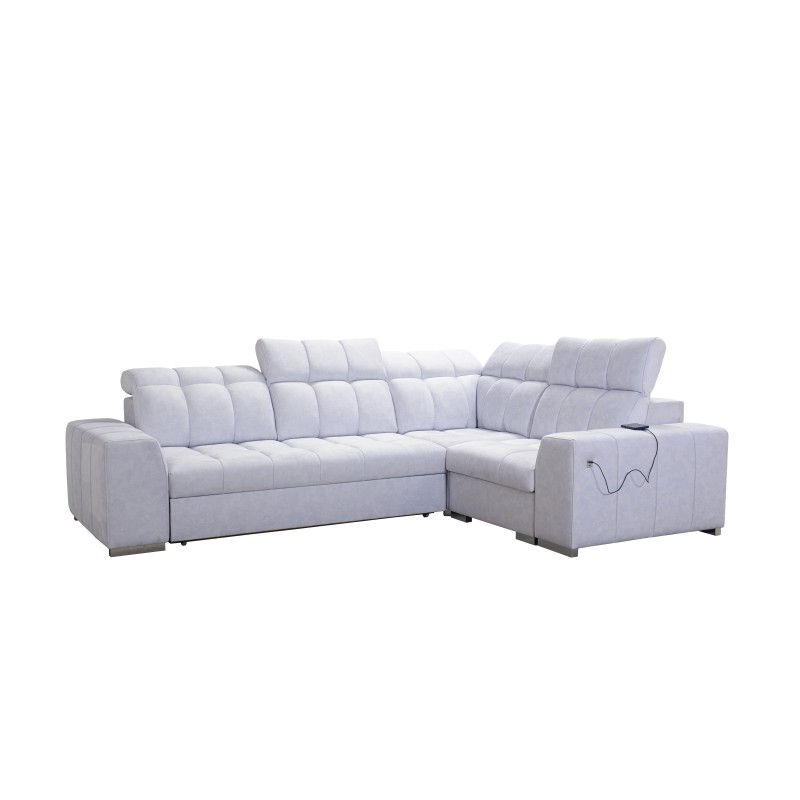Narożnik Prisma II z funkcją spania w tkaninie Velvet | Pet friendly, Terra 06 + Ecoskóra | Twoje idealne miejsce do relaksu Narożnik Prisma II z funkcją spania w tkaninie Velvet | Pet friendly, Terra 06 + Ecoskóra | Twoje idealne miejsce do relaksu