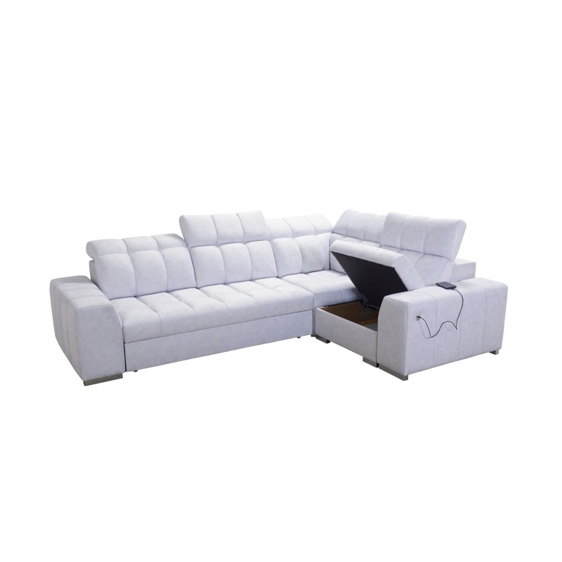 Narożnik Prisma II z funkcją spania w tkaninie Velvet | Pet friendly, Terra 13 + Ecoskóra | Twoje idealne miejsce do relaksu Narożnik Prisma II z funkcją spania w tkaninie Velvet | Pet friendly, Terra 13 + Ecoskóra | Twoje idealne miejsce do relaksu