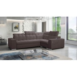 Prisma II Corner Sofa with Sleeping Function in Velvet Fabric | Pet Friendly, Terra 26 | Your Perfect Place to Relax