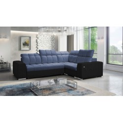 Prisma II Ecksofa mit Schlaffunktion im Velvet-Stoff | Haustierfreundlich, Terra 76 + Schwarzes Kunstleder | Dein perfekter Ort 