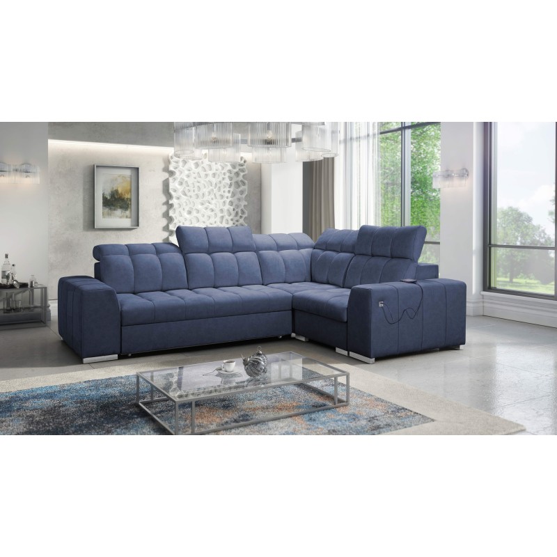 Prisma II corner sofa with a sleeping function in Velvet fabric | Pet friendly, Terra 76 | Your perfect place to relax