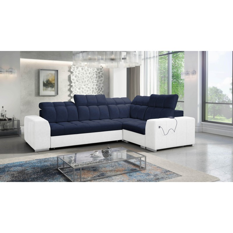 Esquinero Prisma II con función de cama en tela Velvet | Apto para mascotas, Terra 79 + Eco-cuero | Tu lugar ideal para relajart