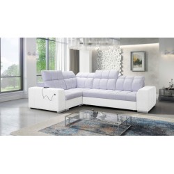 Prisma II Corner Sofa with Sleeping Function in Velvet Fabric | Pet Friendly, Terra 80 + Eco Leather | Your Perfect Place to Rel