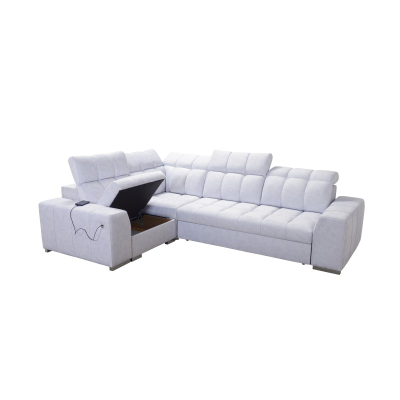 Narożnik Prisma II z funkcją spania w tkaninie Velvet | Pet friendly, Terra 13 + Ecoskóra | Twoje idealne miejsce do relaksu Narożnik Prisma II z funkcją spania w tkaninie Velvet | Pet friendly, Terra 13 + Ecoskóra | Twoje idealne miejsce do relaksu