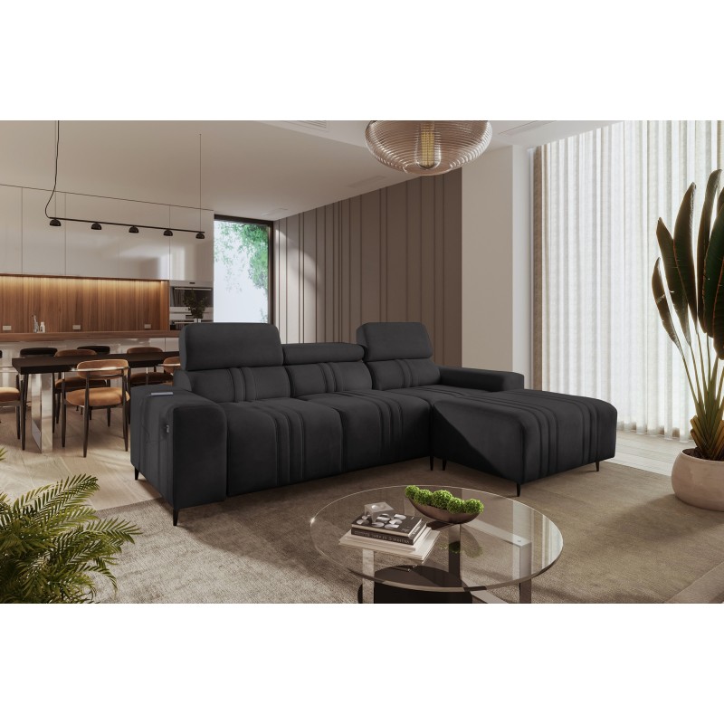 Elegant Verona I Corner Sofa with Sleeping Function - Velvet, Vena 20 | Your Ideal Furniture Elegant Verona I Corner Sofa with Sleeping Function - Velvet, Vena 20 | Your Ideal Furniture
