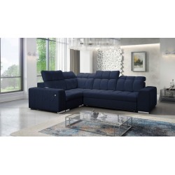 Prisma II Corner Sofa with Sleeping Function in Velvet Fabric | Pet Friendly, Terra 79 | Your Perfect Place to Relax