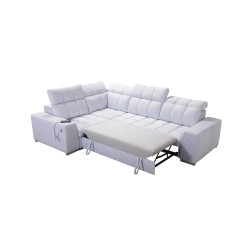 Narożnik Prisma II z funkcją spania w tkaninie Velvet | Pet friendly, Terra 99 + Ecoskóra | Twoje idealne miejsce do relaksu Narożnik Prisma II z funkcją spania w tkaninie Velvet | Pet friendly, Terra 99 + Ecoskóra | Twoje idealne miejsce do relaksu