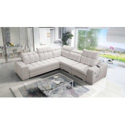 Prisma III corner sofa with sleeping function and USB port – comfort and style in one piece of furniture