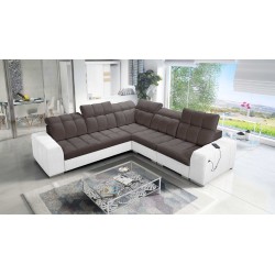 Prisma III corner sofa with sleeping function and USB port – comfort and style in one piece of furniture