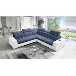 Prisma III corner sofa with sleeping function and USB port – comfort and style in one piece of furniture