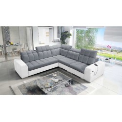 Prisma III corner sofa with sleeping function and USB port – comfort and style in one piece of furniture