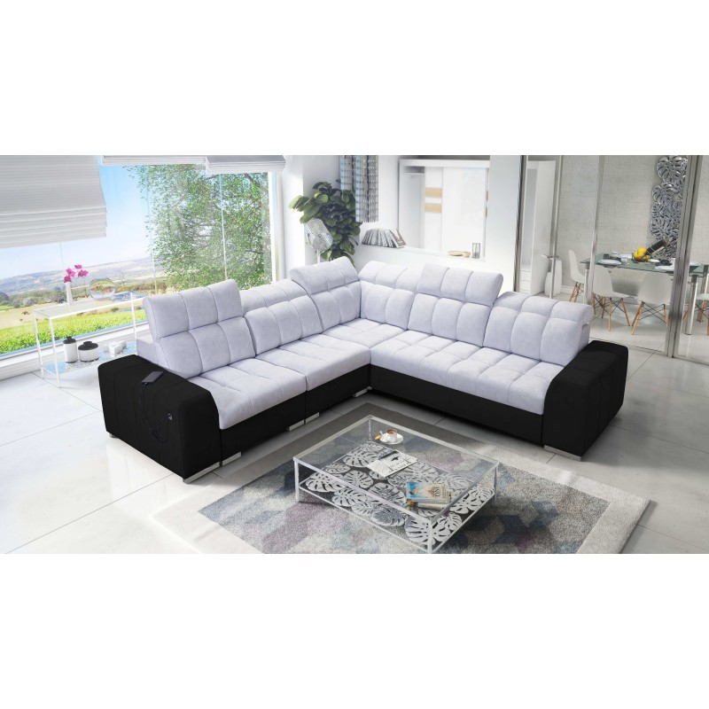 Ecksofa Prisma III mit Schlaffunktion und USB-Anschluss – Komfort und Stil in einem Möbelstück Ecksofa Prisma III mit Schlaffunktion und USB-Anschluss – Komfort und Stil in einem Möbelstück