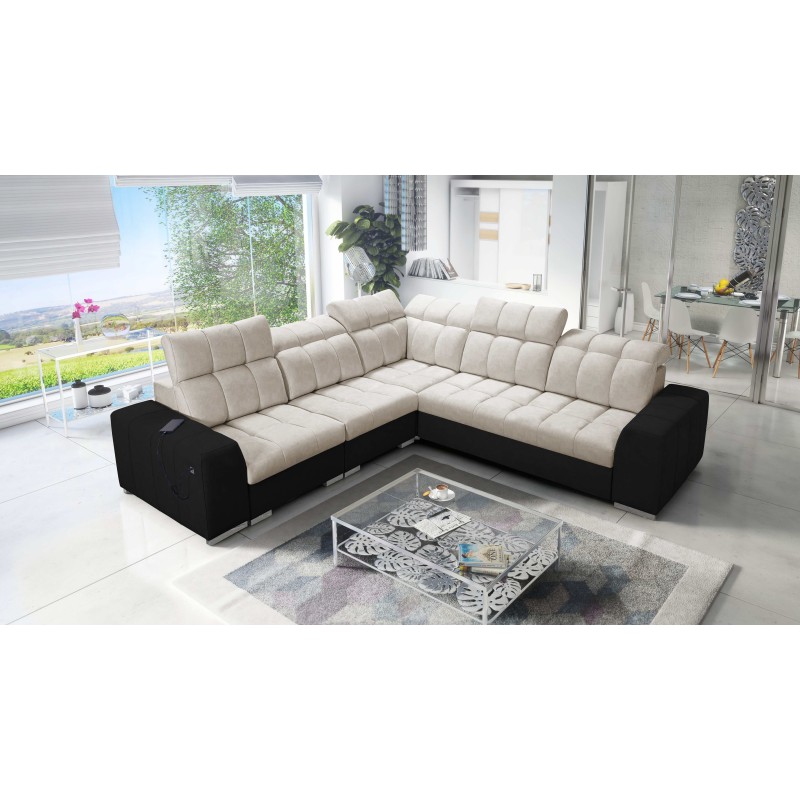 Ecksofa Prisma III mit Schlaffunktion und USB-Anschluss – Komfort und Stil in einem Möbelstück Ecksofa Prisma III mit Schlaffunktion und USB-Anschluss – Komfort und Stil in einem Möbelstück