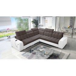 Prisma III corner sofa with sleeping function and USB port – comfort and style in one piece of furniture