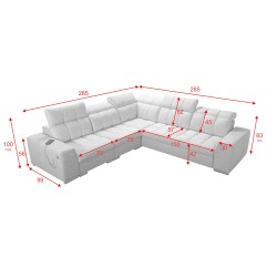 Ecksofa Prisma III mit Schlaffunktion und USB-Anschluss – Komfort und Stil in einem Möbelstück Ecksofa Prisma III mit Schlaffunktion und USB-Anschluss – Komfort und Stil in einem Möbelstück