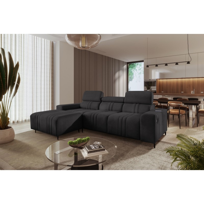 Elegantes Ecksofa Verona I mit Schlaffunktion - Samt, Vena 20 | Ihr ideales Möbelstück Elegantes Ecksofa Verona I mit Schlaffunktion - Samt, Vena 20 | Ihr ideales Möbelstück
