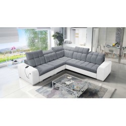 Prisma III corner sofa with sleeping function and USB port – comfort and style in one piece of furniture