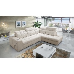 Prisma VII corner sofa with a sleeping function and USB port - designed for your comfort!