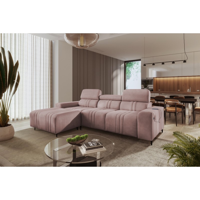 Elegantes Ecksofa Verona I mit Schlaffunktion - Samt, Vena 10 | Ihr ideales Möbelstück Elegantes Ecksofa Verona I mit Schlaffunktion - Samt, Vena 10 | Ihr ideales Möbelstück