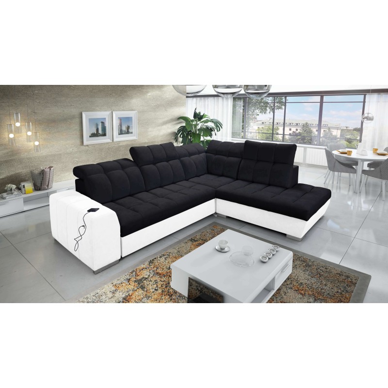Prisma VII corner sofa with a sleeping function and USB port - designed for your comfort!