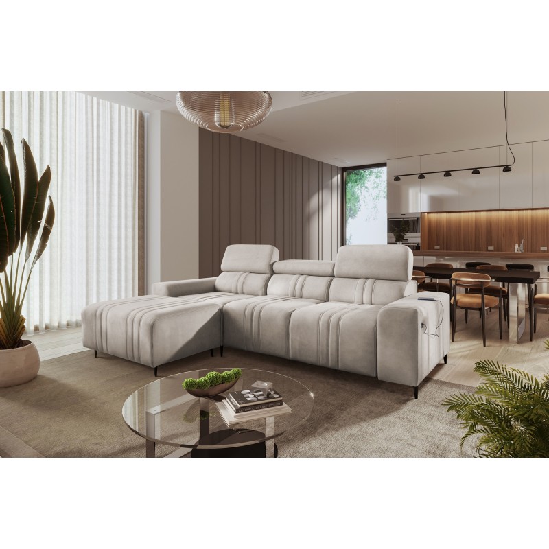 Elegante Ecksofa Verona I mit Schlaffunktion - Samt, Vena 9 | Ihr ideales Möbelstück Elegante Ecksofa Verona I mit Schlaffunktion - Samt, Vena 9 | Ihr ideales Möbelstück