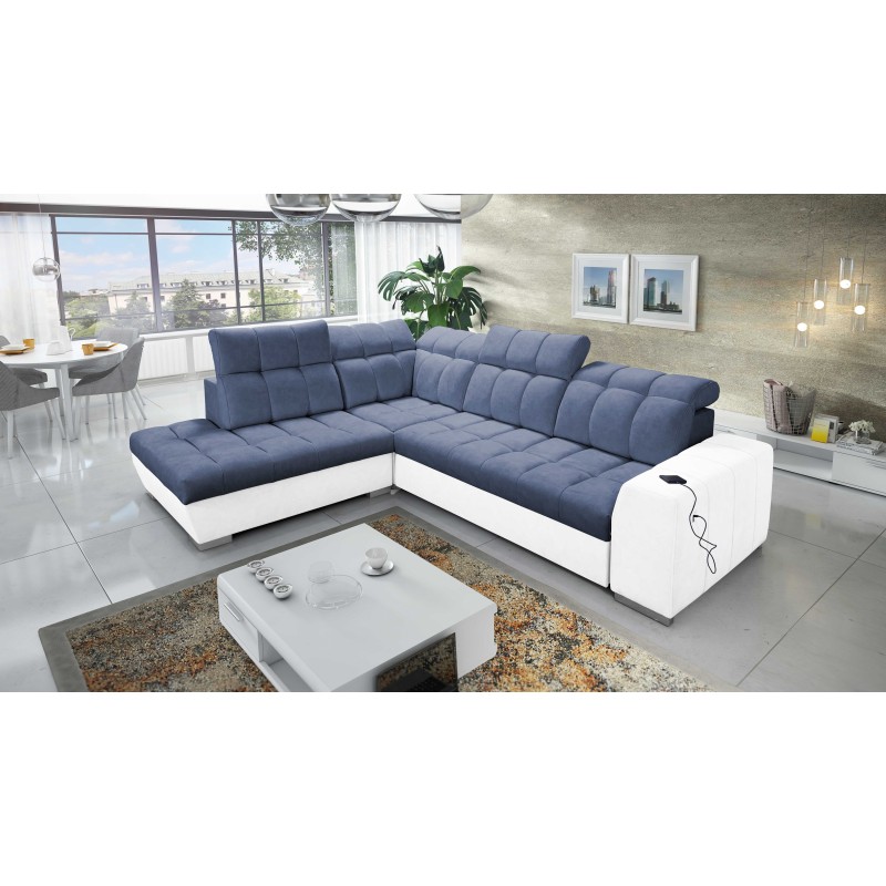 Prisma VII corner sofa with a sleeping function and USB port - designed for your comfort!