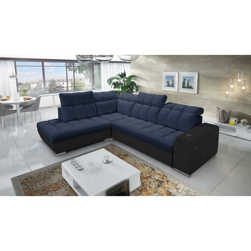 Prisma VII corner sofa with a sleeping function and USB port - designed for your comfort!