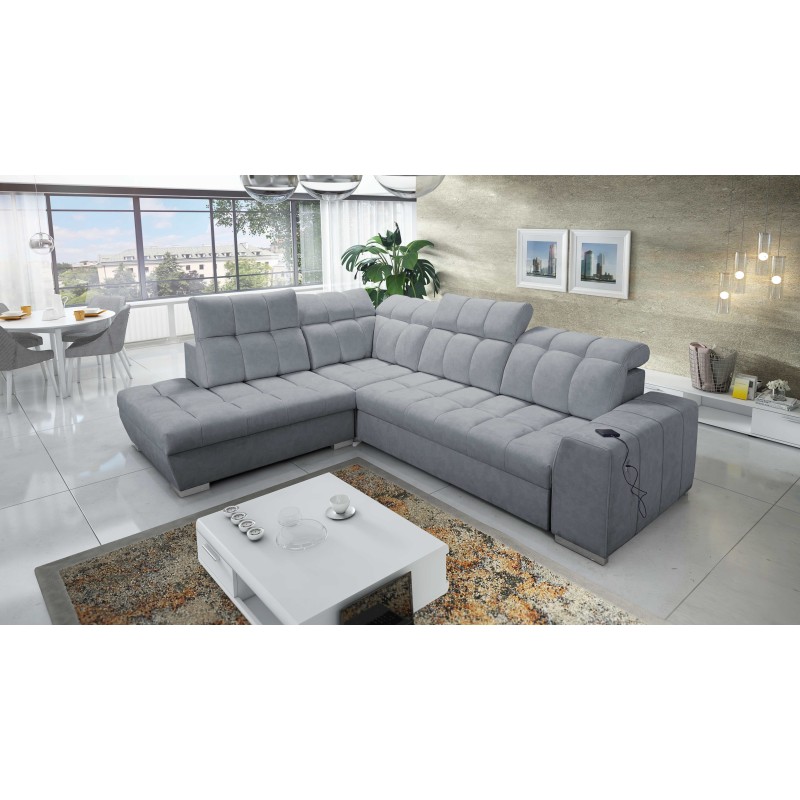Prisma VII corner sofa with a sleeping function and USB port - designed for your comfort!