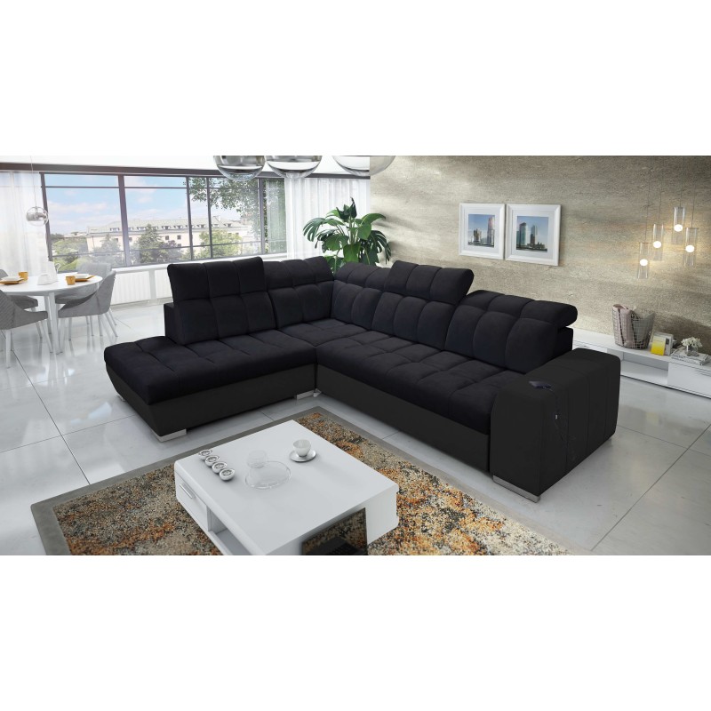 Prisma VII corner sofa with a sleeping function and USB port - designed for your comfort!