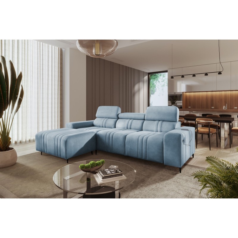 Elegantes Ecksofa Verona I mit Schlaffunktion - Samt, Vena 6 | Ihr ideales Möbelstück Elegantes Ecksofa Verona I mit Schlaffunktion - Samt, Vena 6 | Ihr ideales Möbelstück