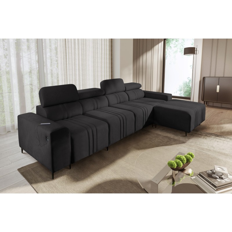 Verona XII Corner Sofa with Sleeping Function Velvet, Vena 20 - A Practical and Elegant Piece of Furniture for Your Living Room Verona XII Corner Sofa with Sleeping Function Velvet, Vena 20 - A Practical and Elegant Piece of Furniture for Your Living Room